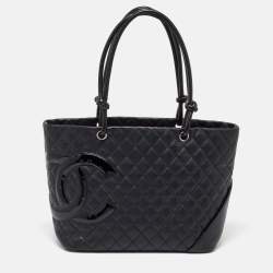 Chanel Black Quilted Leather Large Ligne Cambon Tote