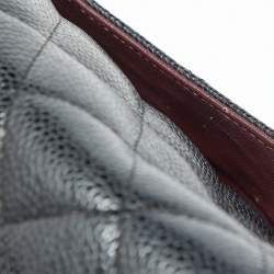 Pre Owned Chanel Black Caviar Quilted Leather Large Classic Double Flap Bag
