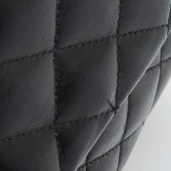 Pre Owned Chanel Black Quilted Leather Medium Classic Double Flap Bag