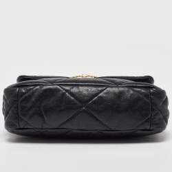 Chanel Black Quilted Leather Medium 19 Flap Bag