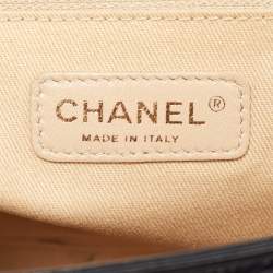 Pre Owned Chanel Black Quilted Leather Large Boy Flap Bag