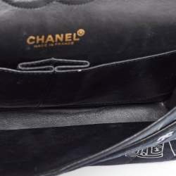 Pre Owned Chanel Navy Blue Fabric Madame Coco Classic Double Flap Runway Bag