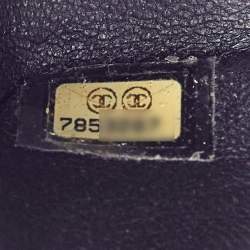 Pre Owned Chanel Navy Blue Fabric Madame Coco Classic Double Flap Runway Bag