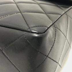 Pre Owned Chanel Black Lambskin Matelasse 30 Chain Bag