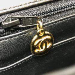 Pre Owned Chanel Black Lambskin Matelasse 30 Chain Bag