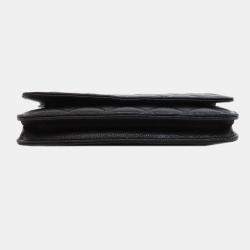 Chanel Caviar Skin Coco Mark Chain Wallet
