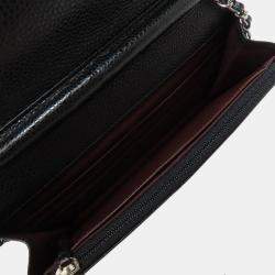 Chanel Caviar Skin Coco Mark Chain Wallet