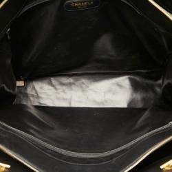 Chanel Black Lambskin Bicolor Coco Mark Supermodel Chain Tote Bag