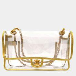 Chanel Gold Vinyl Chain Shoulder Bag