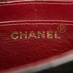 Pre Owned Chanel Black Lambskin Matelasse Coco Mark Chain Shoulder Bag
