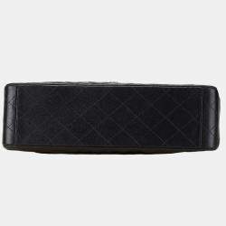 Pre Owned Chanel Black Lambskin Matelasse Coco Mark Chain Shoulder Bag