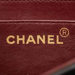 Pre Owned Chanel Black Lambskin Matelasse Coco Mark Chain Shoulder Bag