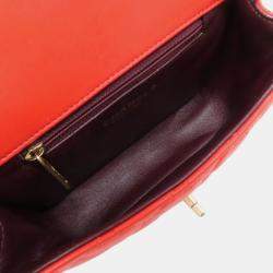 Chanel Lambskin Chain Shoulder Coco Mark Bag