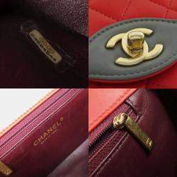Chanel Lambskin Chain Shoulder Coco Mark Bag