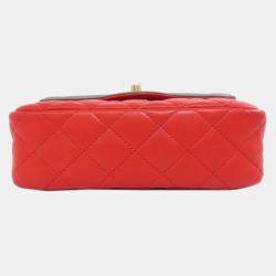 Chanel Lambskin Chain Shoulder Coco Mark Bag