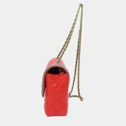 Chanel Lambskin Chain Shoulder Coco Mark Bag