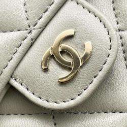 Chanel Lambskin Matelasse Coco Mark Chain Wallet