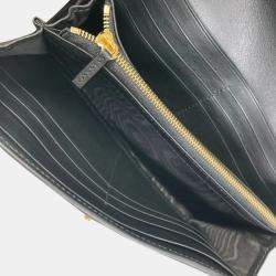 Gucci Black Gold Jackie 1961 Long Wallet