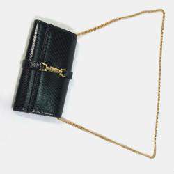 Gucci Black Gold Jackie 1961 Long Wallet