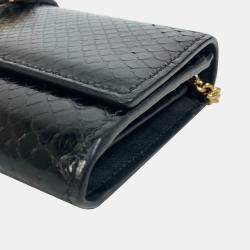 Gucci Black Gold Jackie 1961 Long Wallet
