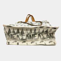 Pre Owned Chanel Beige CC Mark Chain Tote Bag
