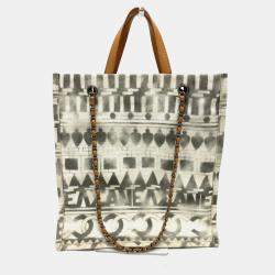 Pre Owned Chanel Beige CC Mark Chain Tote Bag