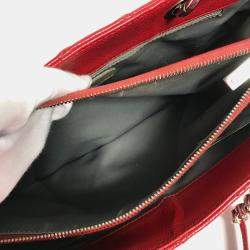 Chanel Red CC Mark Chain GST Tote Bag