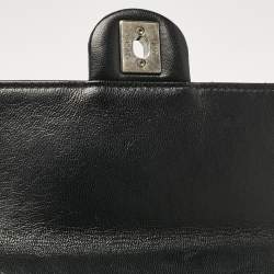 Chanel Black Quilted Leather Chic Pearl Flap Bag