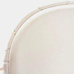 Chanel White Leather Matelasse Chain Shoulder Bag