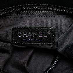 Pre Owned Chanel Black Canvas Small Paris-Biarritz Tote Bag