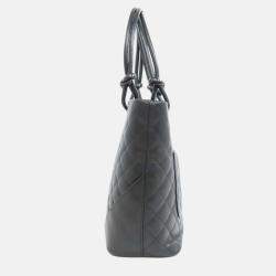 Pre Owned Chanel Calfskin Cambon Line Tote Bag