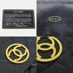 Pre Owned Chanel Lambskin Coco Mark Matelasse Shoulder Bag