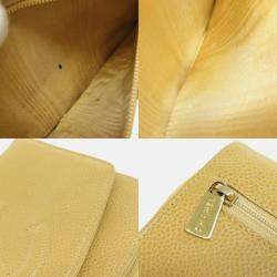 Chanel Caviar Skin Coco Mark Long Chain Wallet