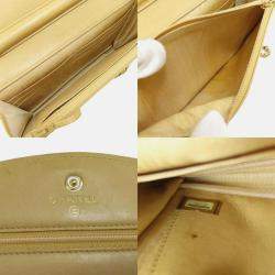 Chanel Caviar Skin Coco Mark Long Chain Wallet