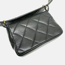 Chanel Ramsun Black Matelasse Coco Mark Belt Bag