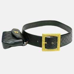Chanel Ramsun Black Matelasse Coco Mark Belt Bag
