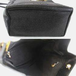 Pre Owned Chanel Black Leather Triple Coco Shoulder Bag
