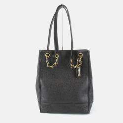 Pre Owned Chanel Black Leather Triple Coco Shoulder Bag
