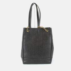 Pre Owned Chanel Black Leather Triple Coco Shoulder Bag