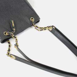 Pre Owned Chanel Black Leather Triple Coco Shoulder Bag