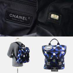 Chanel Nylon Black x Blue White Airline Backpack