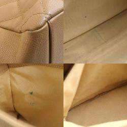 Pre Owned Chanel Beige Gold Caviar Skin Leather GST Shoulder Bag