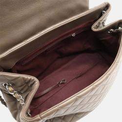 Chanel Mocha Brown Quilted Leather Chain Coco Mark Matelasse Shoulder Bag