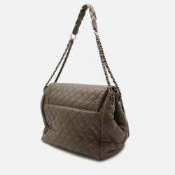 Chanel Mocha Brown Quilted Leather Chain Coco Mark Matelasse Shoulder Bag