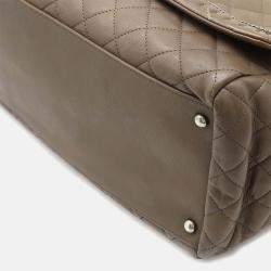 Chanel Mocha Brown Quilted Leather Chain Coco Mark Matelasse Shoulder Bag