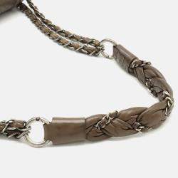 Chanel Mocha Brown Quilted Leather Chain Coco Mark Matelasse Shoulder Bag