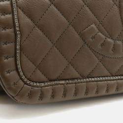 Chanel Mocha Brown Quilted Leather Chain Coco Mark Matelasse Shoulder Bag