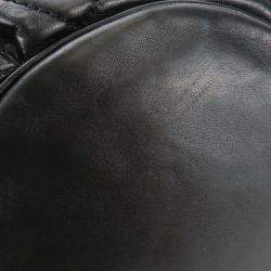 Pre Owned Chanel Black Leather Coco Mark Wild Stitch Shoulder Bag