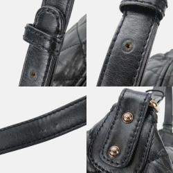 Pre Owned Chanel Black Leather Coco Mark Wild Stitch Shoulder Bag
