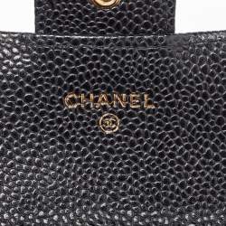 Chanel Black Caviar Quilted Leather Classic Long Flap Wallet